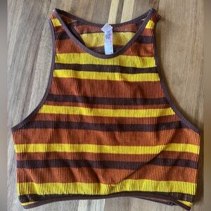 Urban Outfitters Ribbed Knit Razor Back Stretch Crop Top